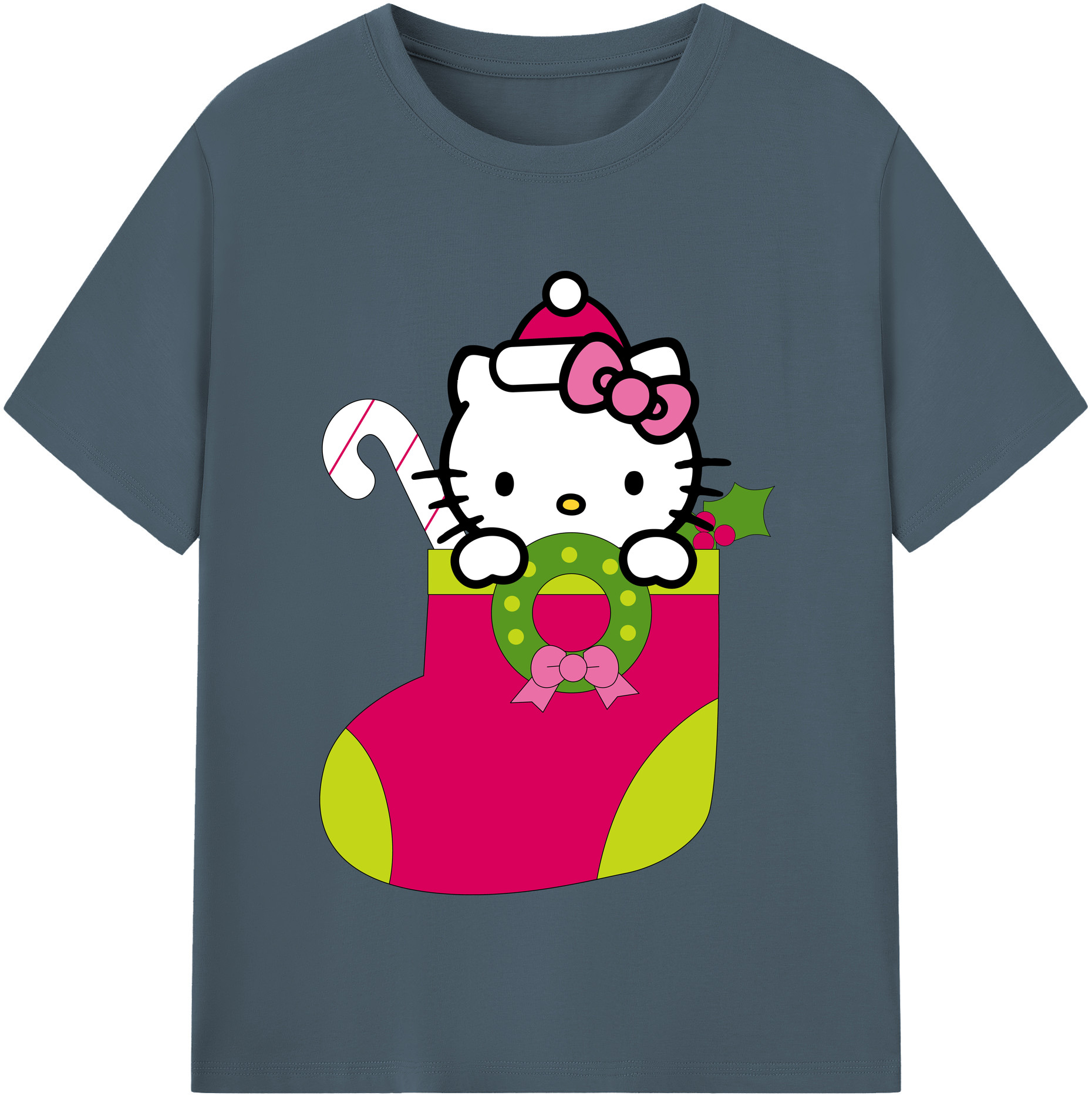 （画像用） Hello Kitty ハローキティ 綿100％半袖Tシャツ（フロントプリント）